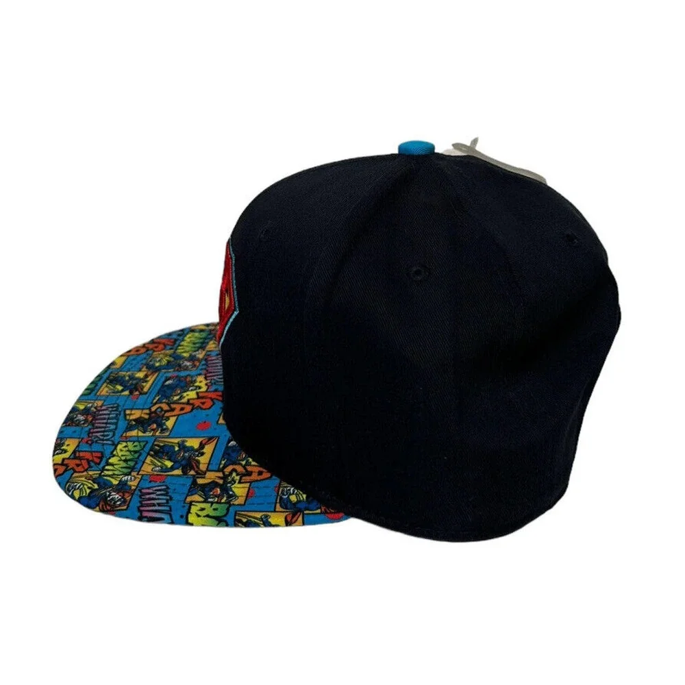 NEW DC Comics‎ Superman Snapback Cap Adjustable Whap Bam Krack Comic Print Adult
